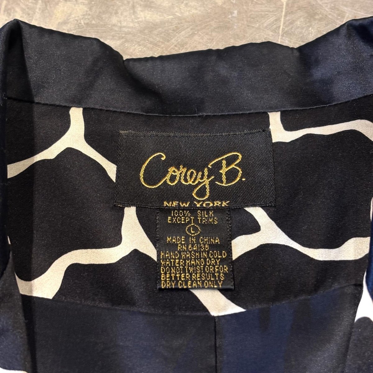 画像10: ALL OVER GIRAFFE PATTERN SILK TAILORED JACKET / Mens L (10)