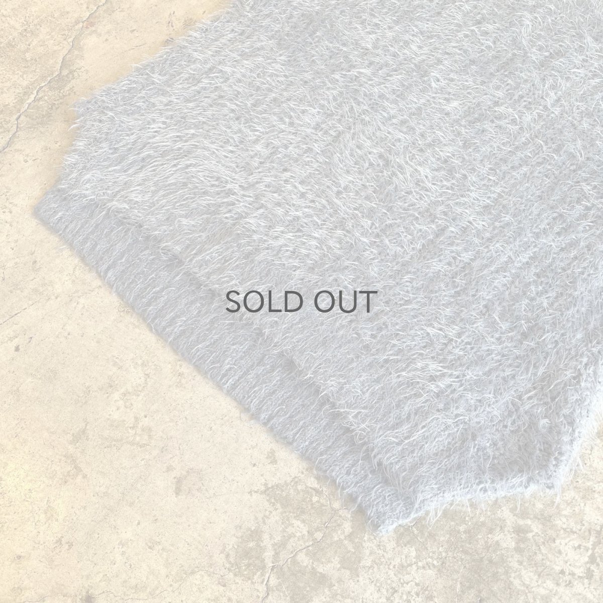 画像4: VISION BLUE COLOR OVER DESIGN SHAGGY KNIT L/S TOPS / Ladies L (4)