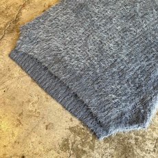 画像4: VISION BLUE COLOR OVER DESIGN SHAGGY KNIT L/S TOPS / Ladies L (4)