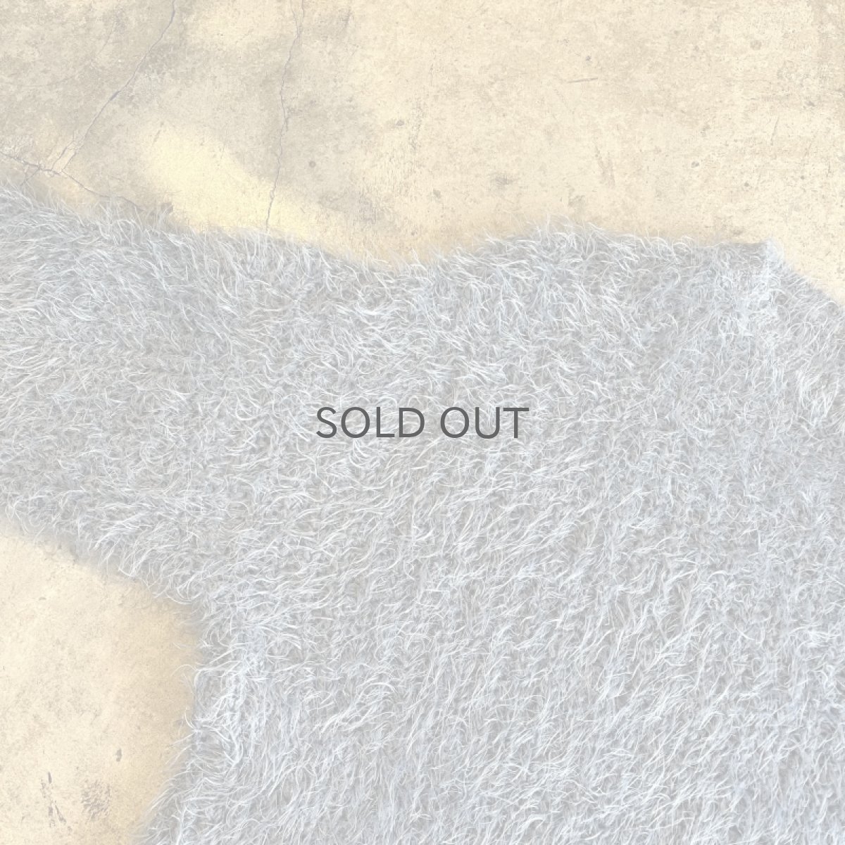 画像9: VISION BLUE COLOR OVER DESIGN SHAGGY KNIT L/S TOPS / Ladies L (9)