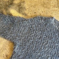 画像9: VISION BLUE COLOR OVER DESIGN SHAGGY KNIT L/S TOPS / Ladies L (9)