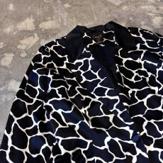 画像3: ALL OVER GIRAFFE PATTERN SILK TAILORED JACKET / Mens L (3)