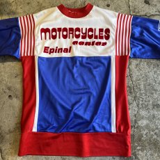 画像9: 【YAMAHA】3 COLOR PATTERN FLOCKY LOGO DESIGN MOTOCROSS L/S TOPS / Ladies M(1) / MADE IN FRANCE (9)