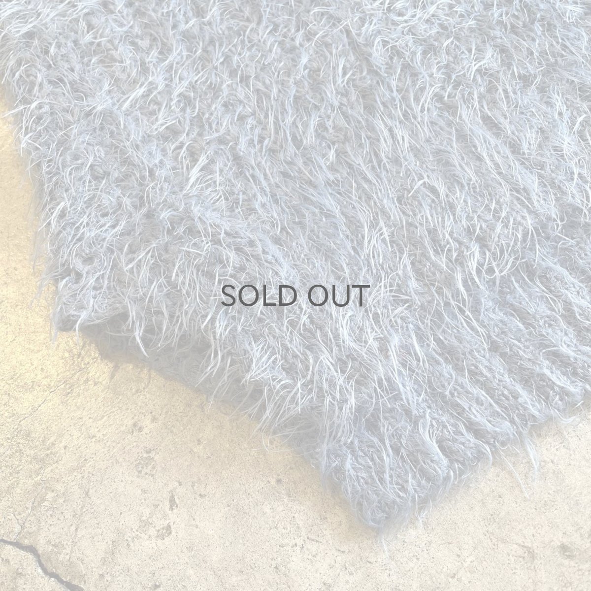 画像3: VISION BLUE COLOR OVER DESIGN SHAGGY KNIT L/S TOPS / Ladies L (3)