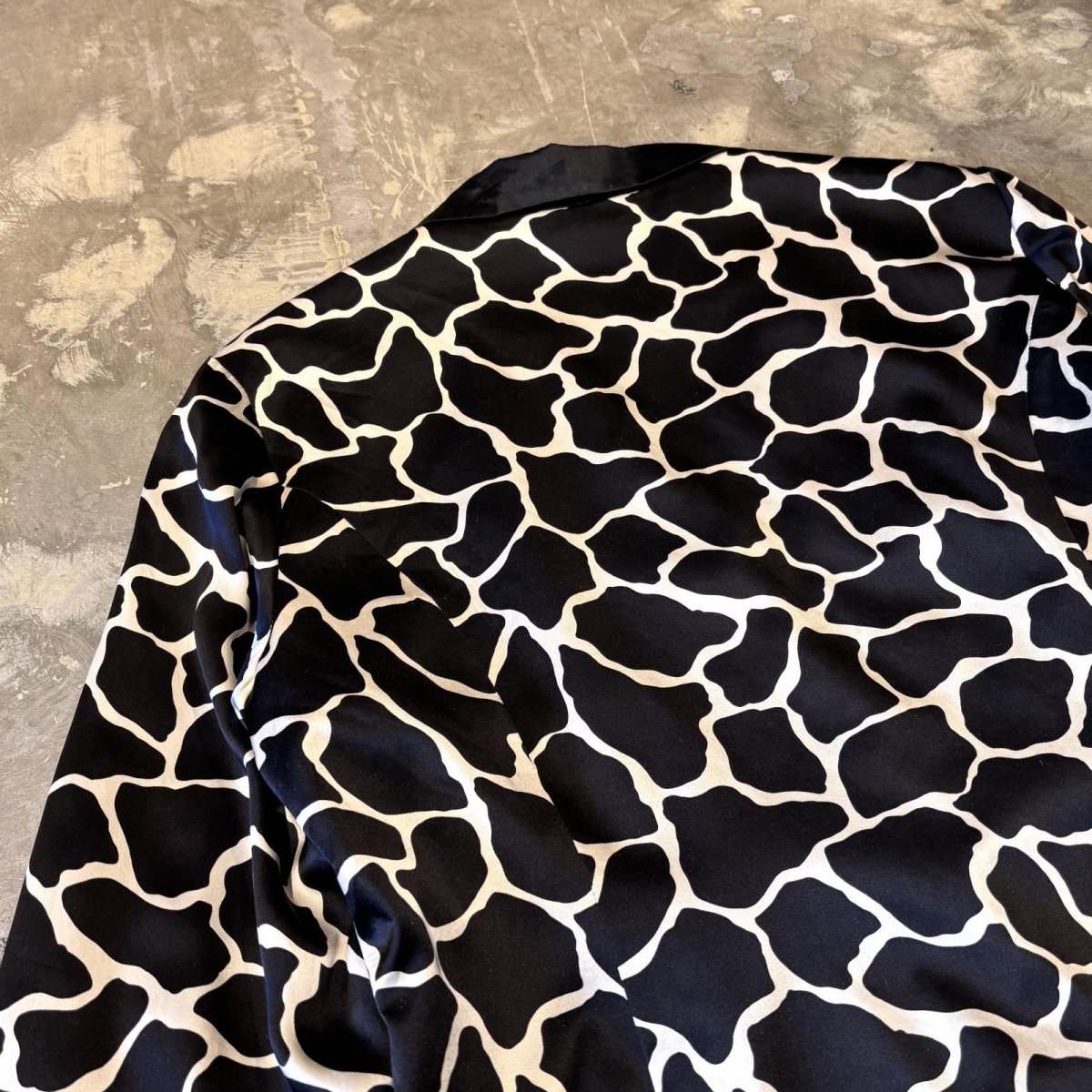 画像9: ALL OVER GIRAFFE PATTERN SILK TAILORED JACKET / Mens L (9)