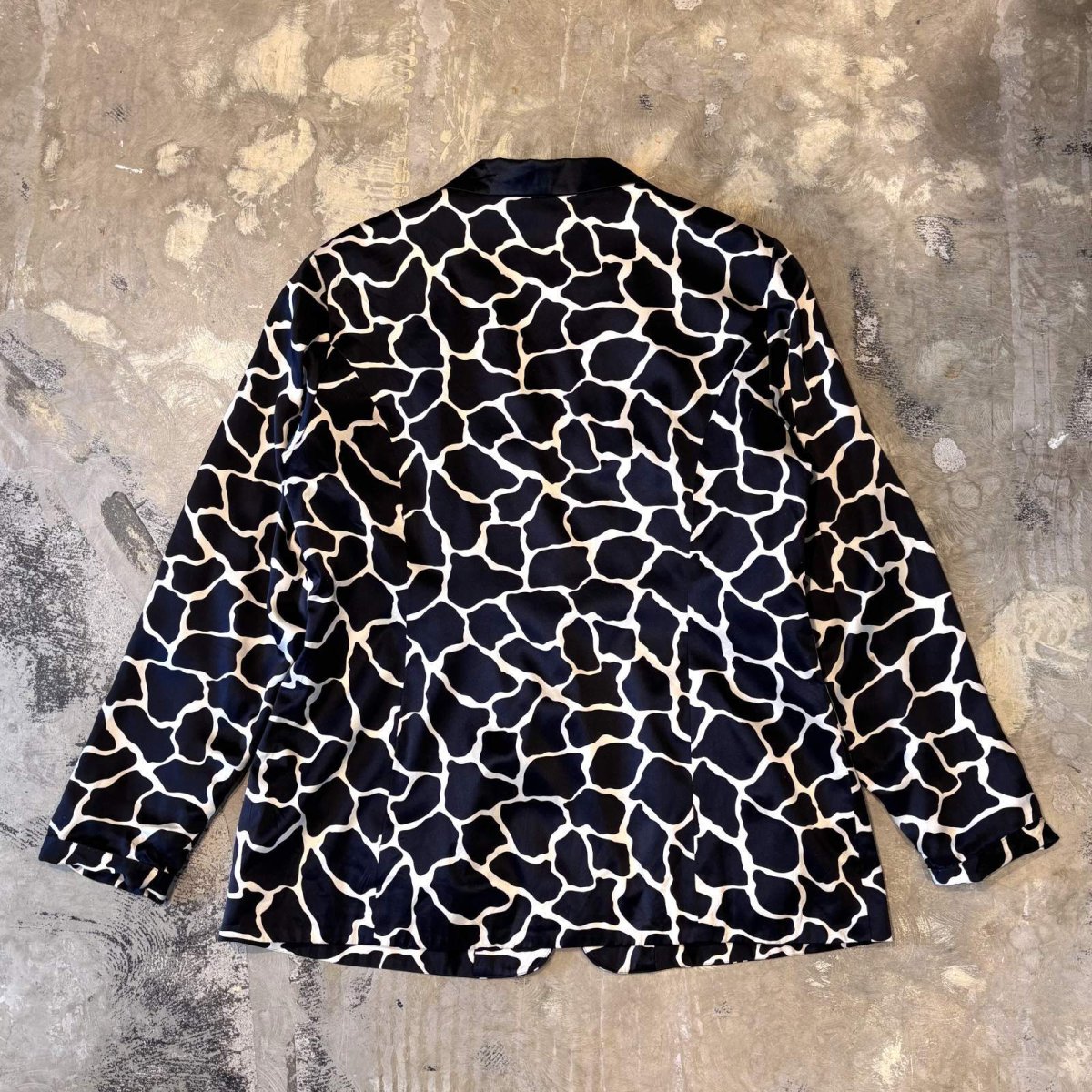 画像2: ALL OVER GIRAFFE PATTERN SILK TAILORED JACKET / Mens L (2)