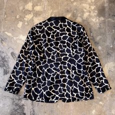 画像2: ALL OVER GIRAFFE PATTERN SILK TAILORED JACKET / Mens L (2)