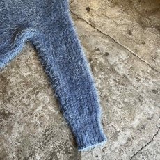 画像7: VISION BLUE COLOR OVER DESIGN SHAGGY KNIT L/S TOPS / Ladies L (7)