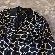 画像4: ALL OVER GIRAFFE PATTERN SILK TAILORED JACKET / Mens L (4)