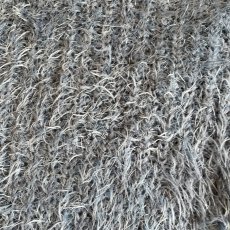 画像10: VISION BLUE COLOR OVER DESIGN SHAGGY KNIT L/S TOPS / Ladies L (10)