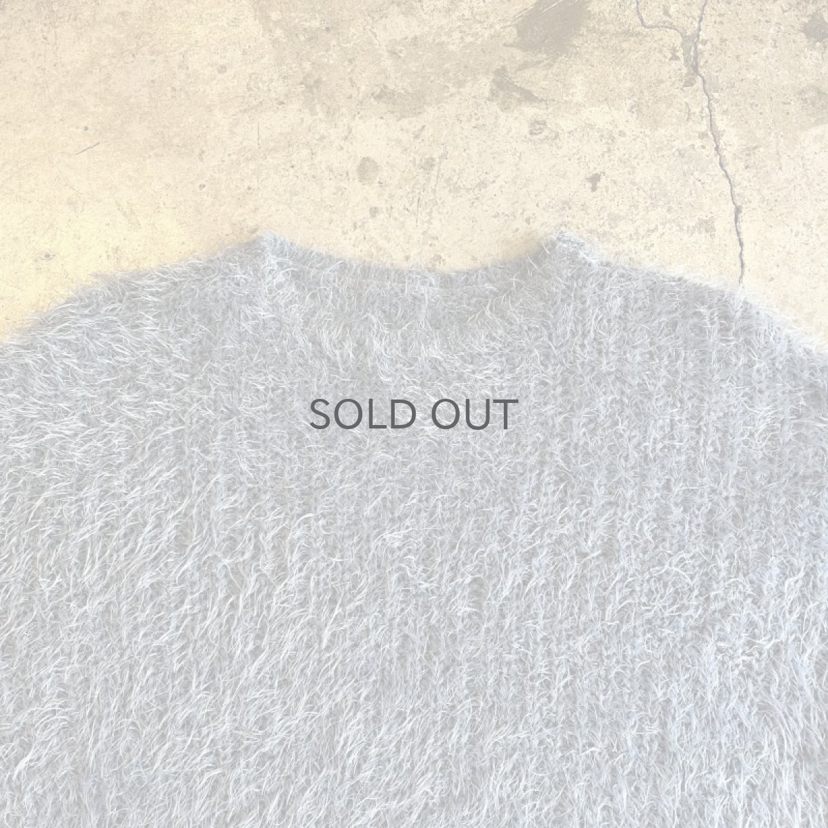 画像8: VISION BLUE COLOR OVER DESIGN SHAGGY KNIT L/S TOPS / Ladies L (8)