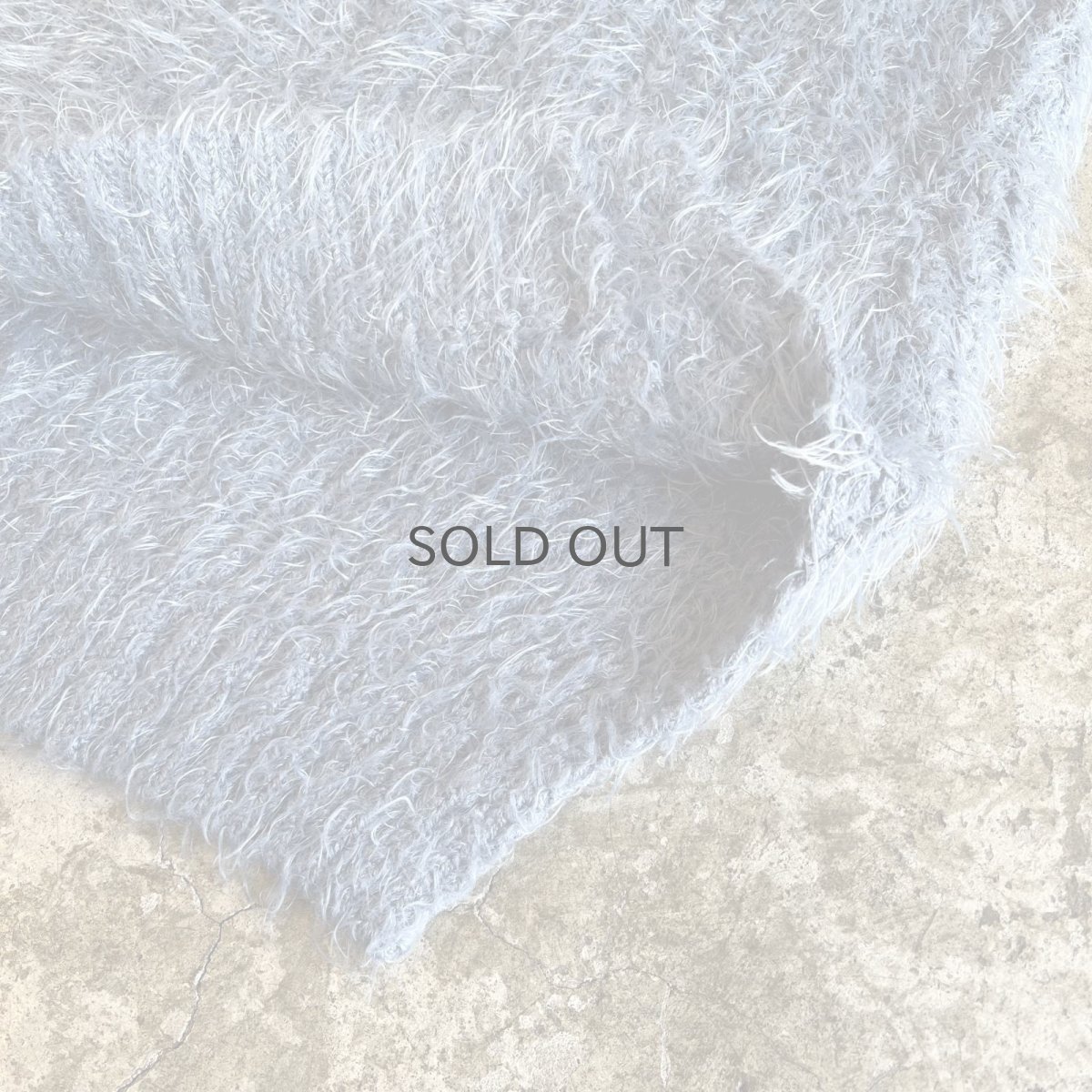 画像5: VISION BLUE COLOR OVER DESIGN SHAGGY KNIT L/S TOPS / Ladies L (5)