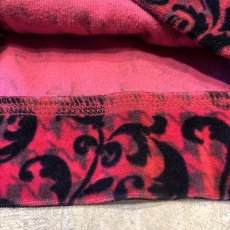 画像8: ALL OVER PATTERN HI-NECK ZIP UP VELOUR JACKET / Mens L (8)