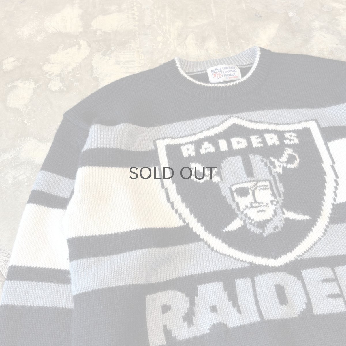 画像3: "RAIDERS" LOGO FRONT WOOL KNIT SWEATER / Mens L (3)