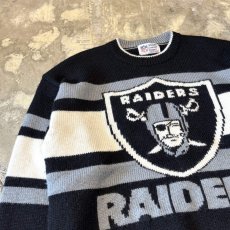 画像3: "RAIDERS" LOGO FRONT WOOL KNIT SWEATER / Mens L (3)