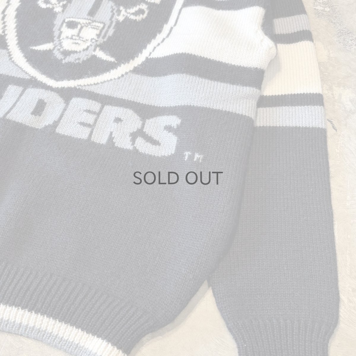 画像6: "RAIDERS" LOGO FRONT WOOL KNIT SWEATER / Mens L (6)