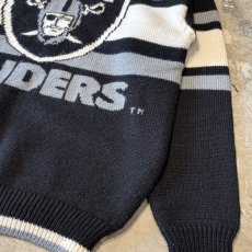 画像6: "RAIDERS" LOGO FRONT WOOL KNIT SWEATER / Mens L (6)