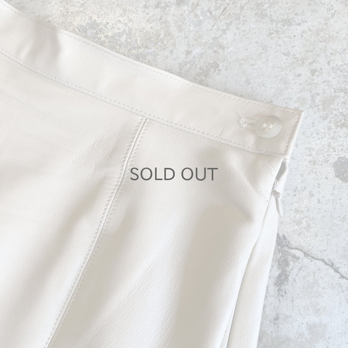 画像6: DESIGN 2SLIT LEATHER LONG SKIRT / W27 (6)