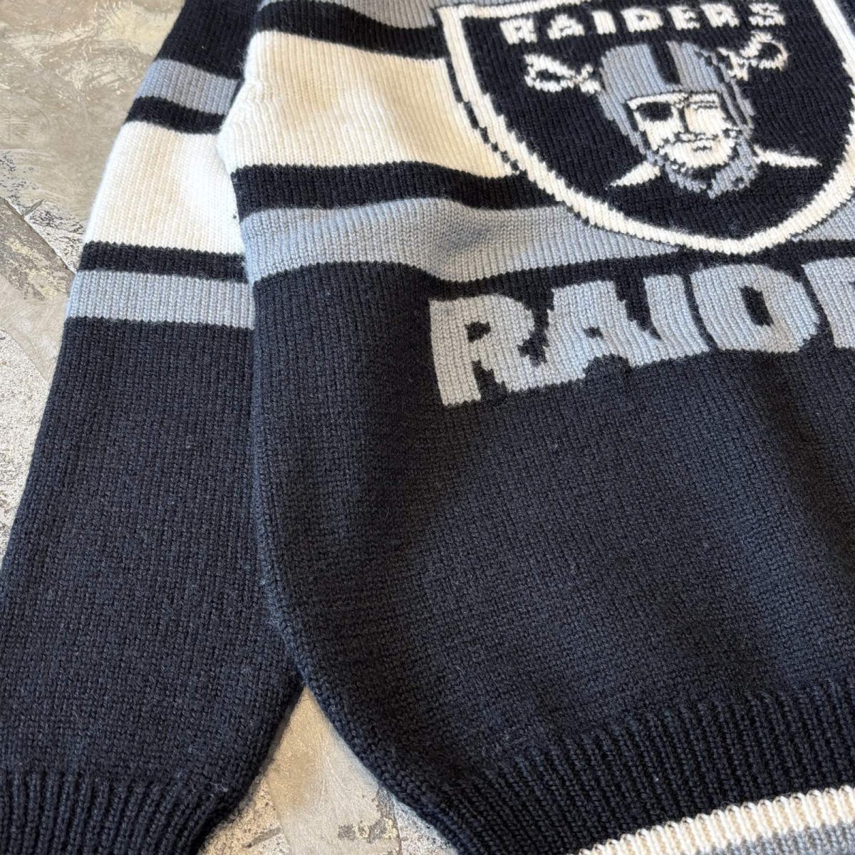 画像5: "RAIDERS" LOGO FRONT WOOL KNIT SWEATER / Mens L (5)