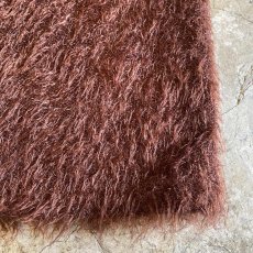 画像6: BROWN COLOR SHAGGY BACK SLIT LONG SKIRT / W24~W35 (6)