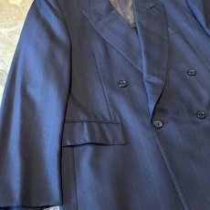 画像5: 【LANVIN】STRIPE PATTERN DOUBLE BREASTED TAILORED JACKET / Mens L (5)