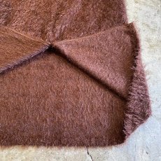 画像9: BROWN COLOR SHAGGY BACK SLIT LONG SKIRT / W24~W35 (9)