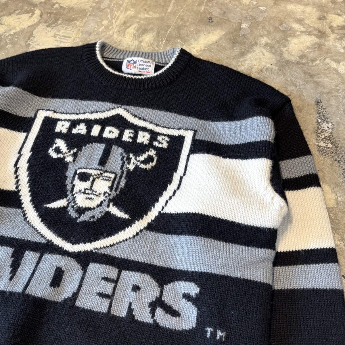 画像4: "RAIDERS" LOGO FRONT WOOL KNIT SWEATER / Mens L (4)
