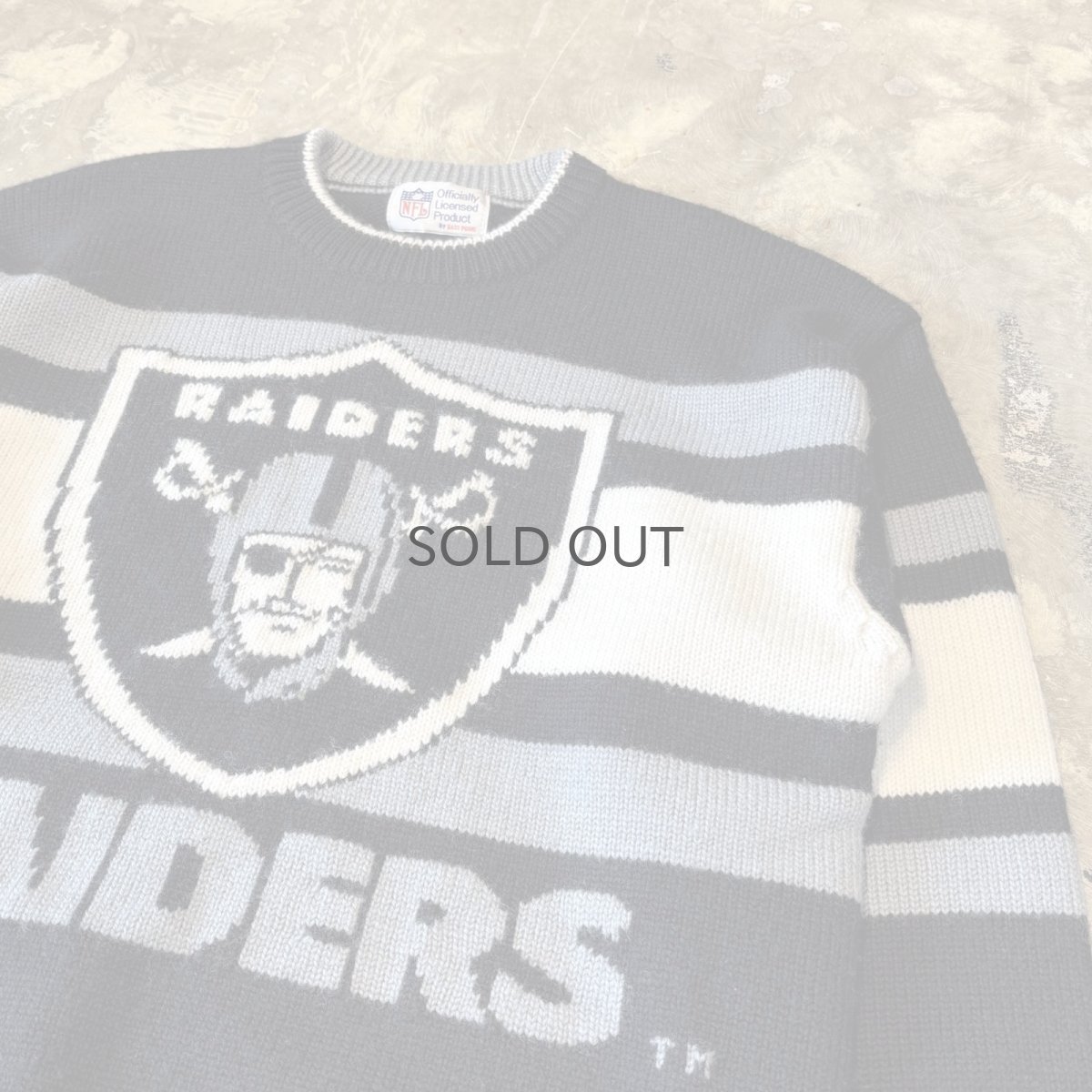 画像4: "RAIDERS" LOGO FRONT WOOL KNIT SWEATER / Mens L (4)