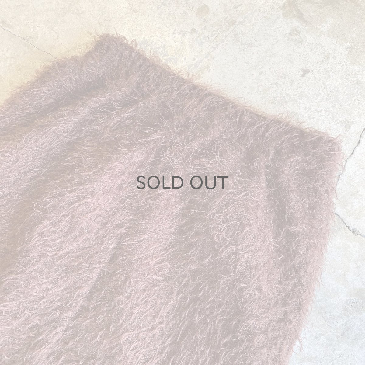 画像7: BROWN COLOR SHAGGY BACK SLIT LONG SKIRT / W24~W35 (7)