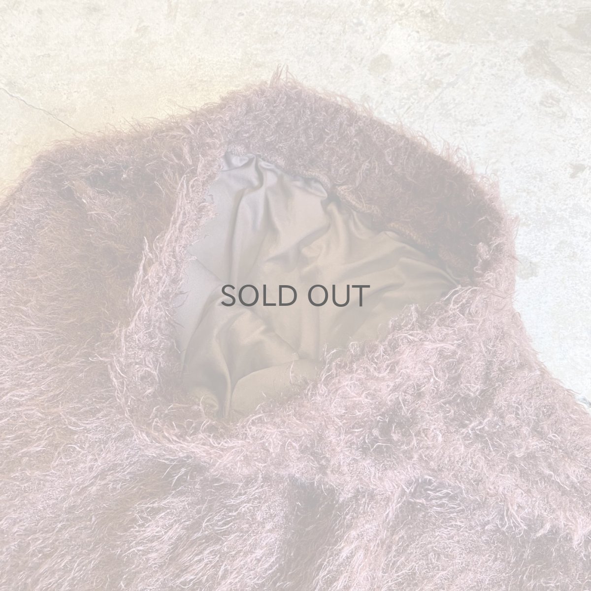 画像5: BROWN COLOR SHAGGY BACK SLIT LONG SKIRT / W24~W35 (5)