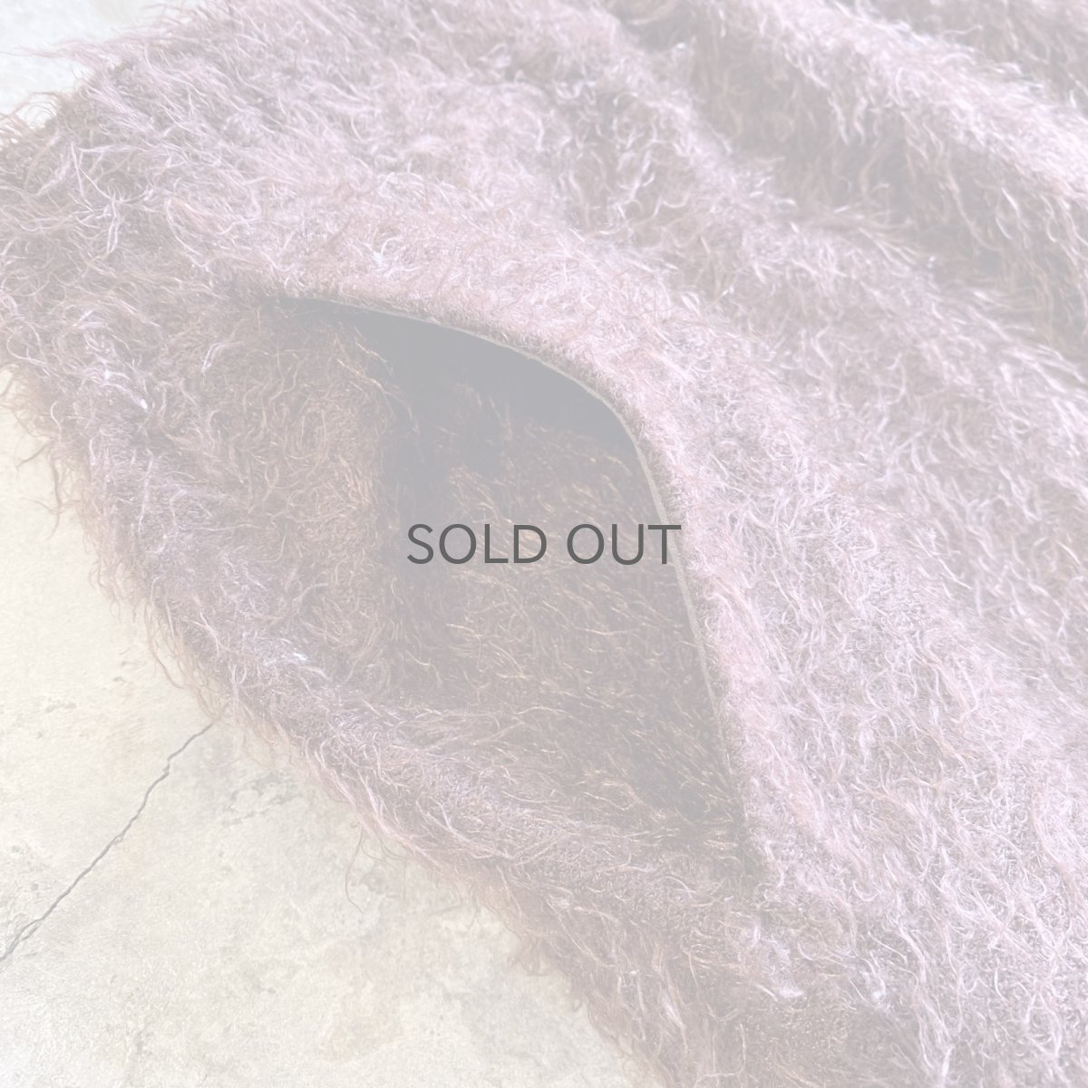 画像4: BROWN COLOR SHAGGY BACK SLIT LONG SKIRT / W24~W35 (4)