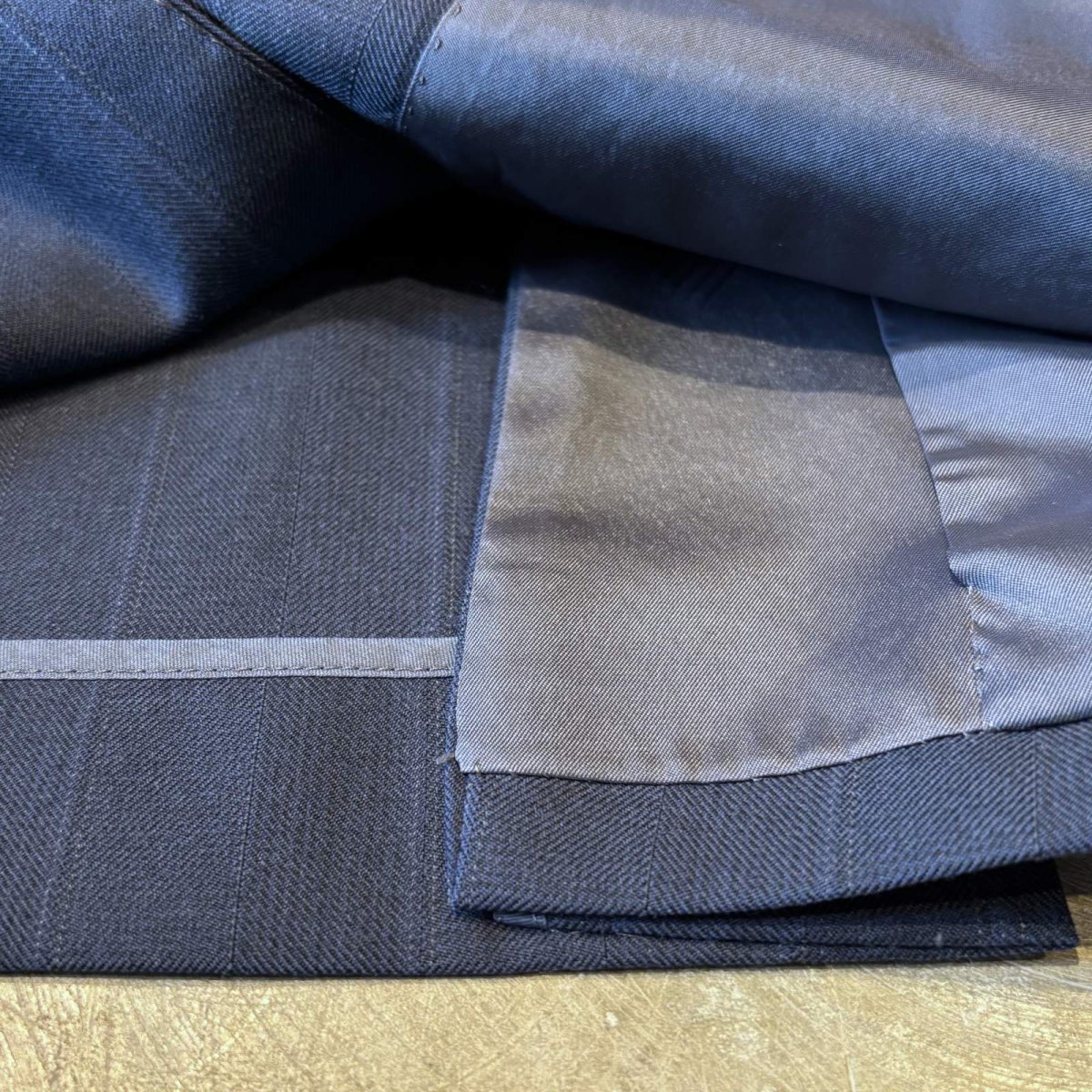 画像8: 【LANVIN】STRIPE PATTERN DOUBLE BREASTED TAILORED JACKET / Mens L (8)