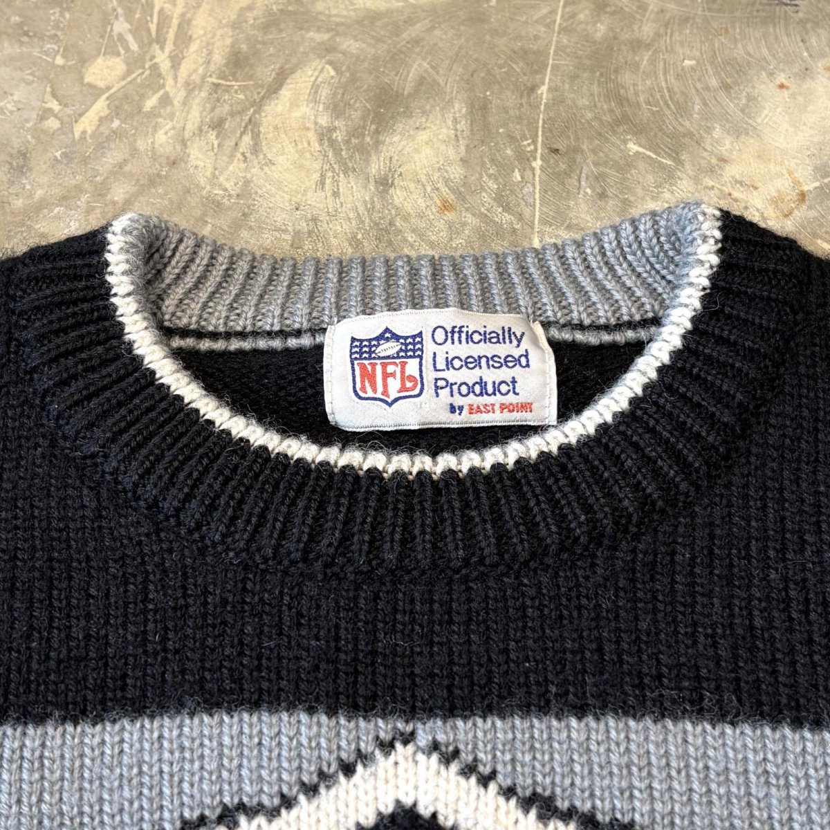 画像10: "RAIDERS" LOGO FRONT WOOL KNIT SWEATER / Mens L (10)