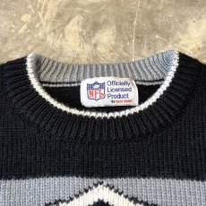 画像10: "RAIDERS" LOGO FRONT WOOL KNIT SWEATER / Mens L (10)