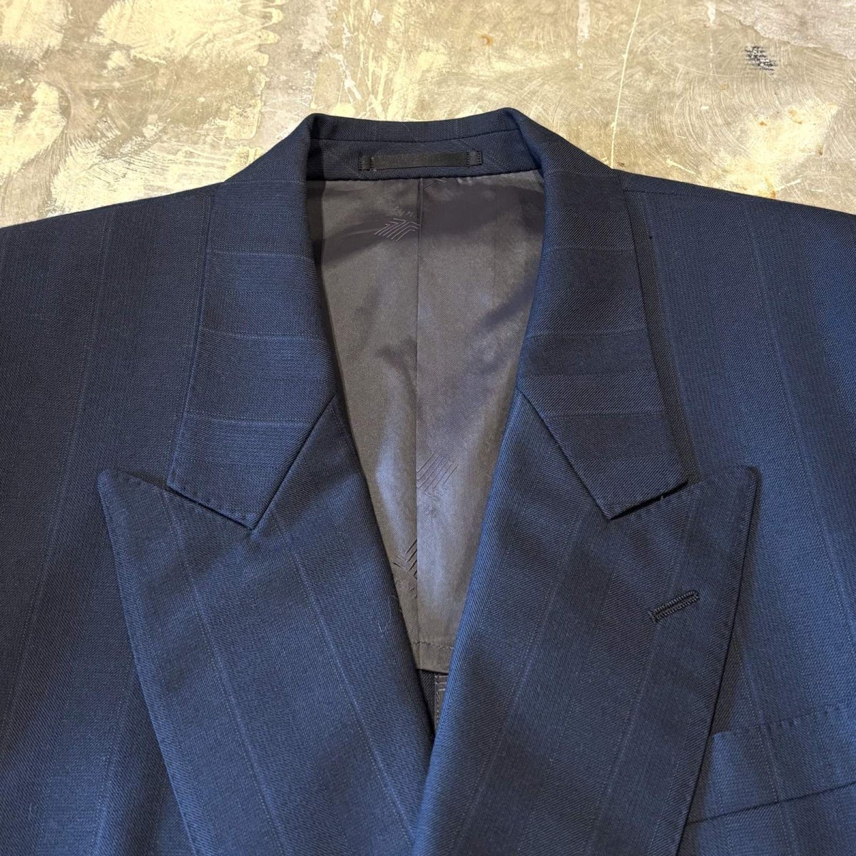 画像11: 【LANVIN】STRIPE PATTERN DOUBLE BREASTED TAILORED JACKET / Mens L (11)