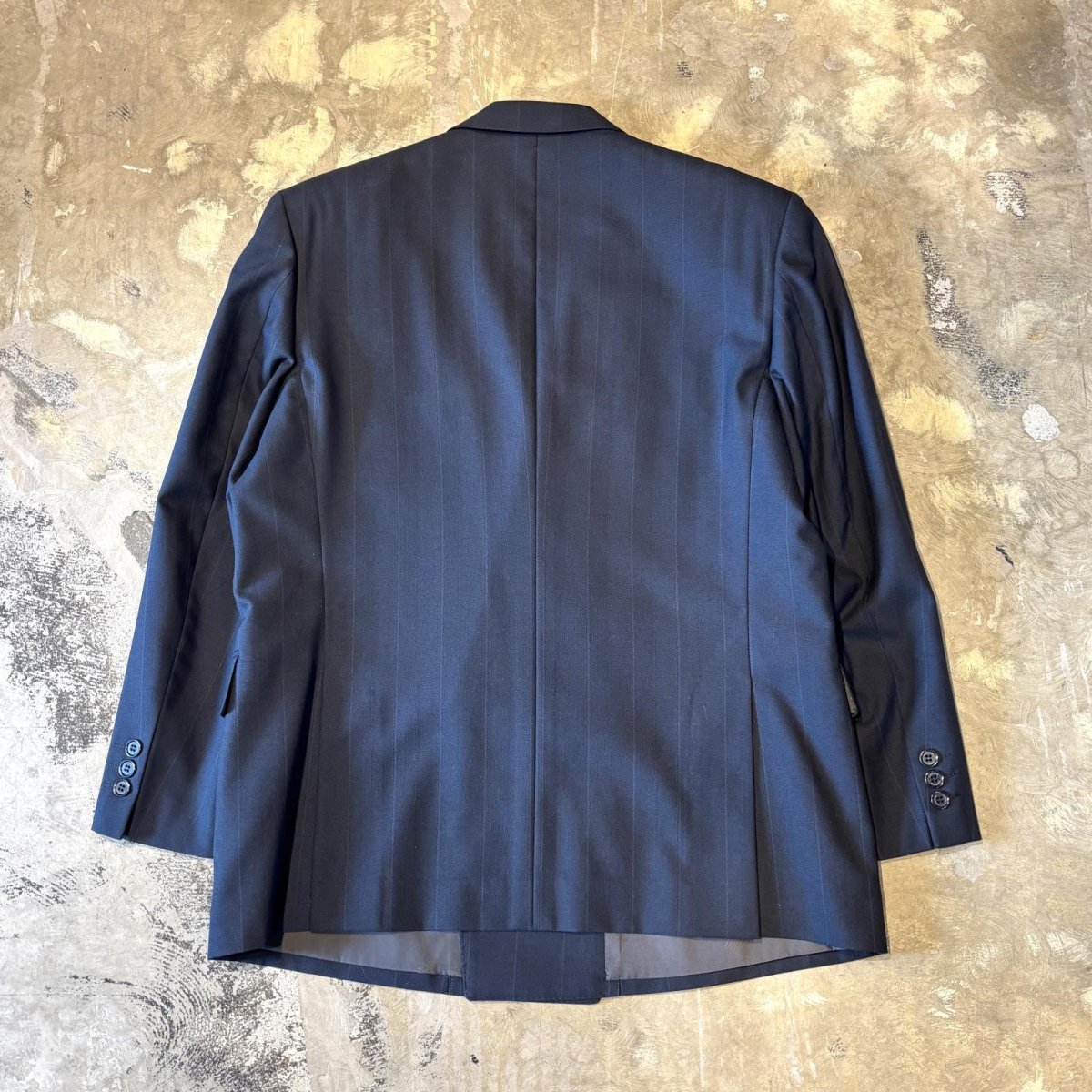 画像2: 【LANVIN】STRIPE PATTERN DOUBLE BREASTED TAILORED JACKET / Mens L (2)