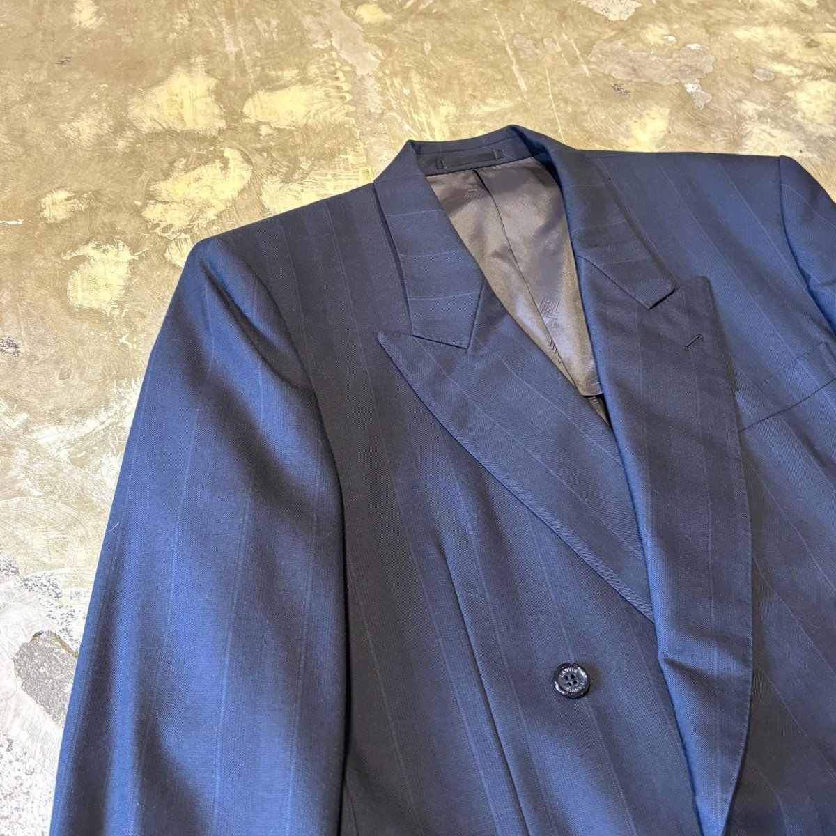 画像3: 【LANVIN】STRIPE PATTERN DOUBLE BREASTED TAILORED JACKET / Mens L (3)