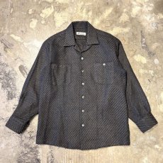 画像1: ALL OVER PATTERN OPEN COLOR WOOL L/S SHIRT / Mens M (1)