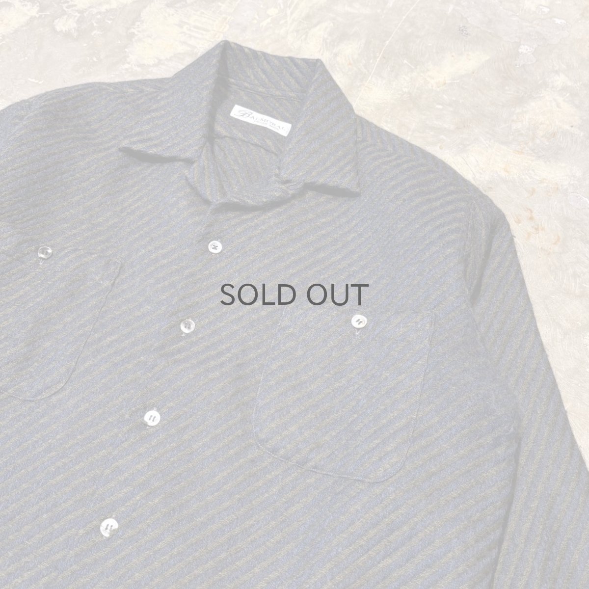 画像4: ALL OVER PATTERN OPEN COLOR WOOL L/S SHIRT / Mens M (4)