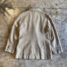 画像2: PALE TONE CHECK PATTERN DESIGN DOUBLE JACKET / Ladies M  (2)