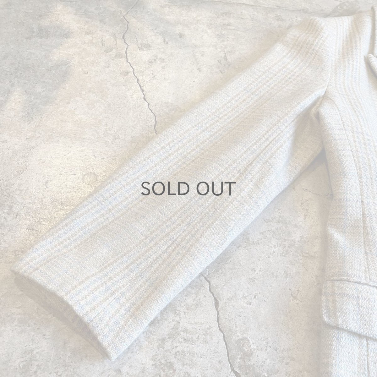 画像5: PALE TONE CHECK PATTERN DESIGN DOUBLE JACKET / Ladies M  (5)