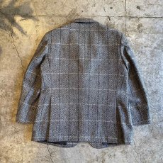 画像2: 2TONE COLOR HERRINGBONE PATTERN DESIGN TAILORED JACKET / Ladies L  (2)