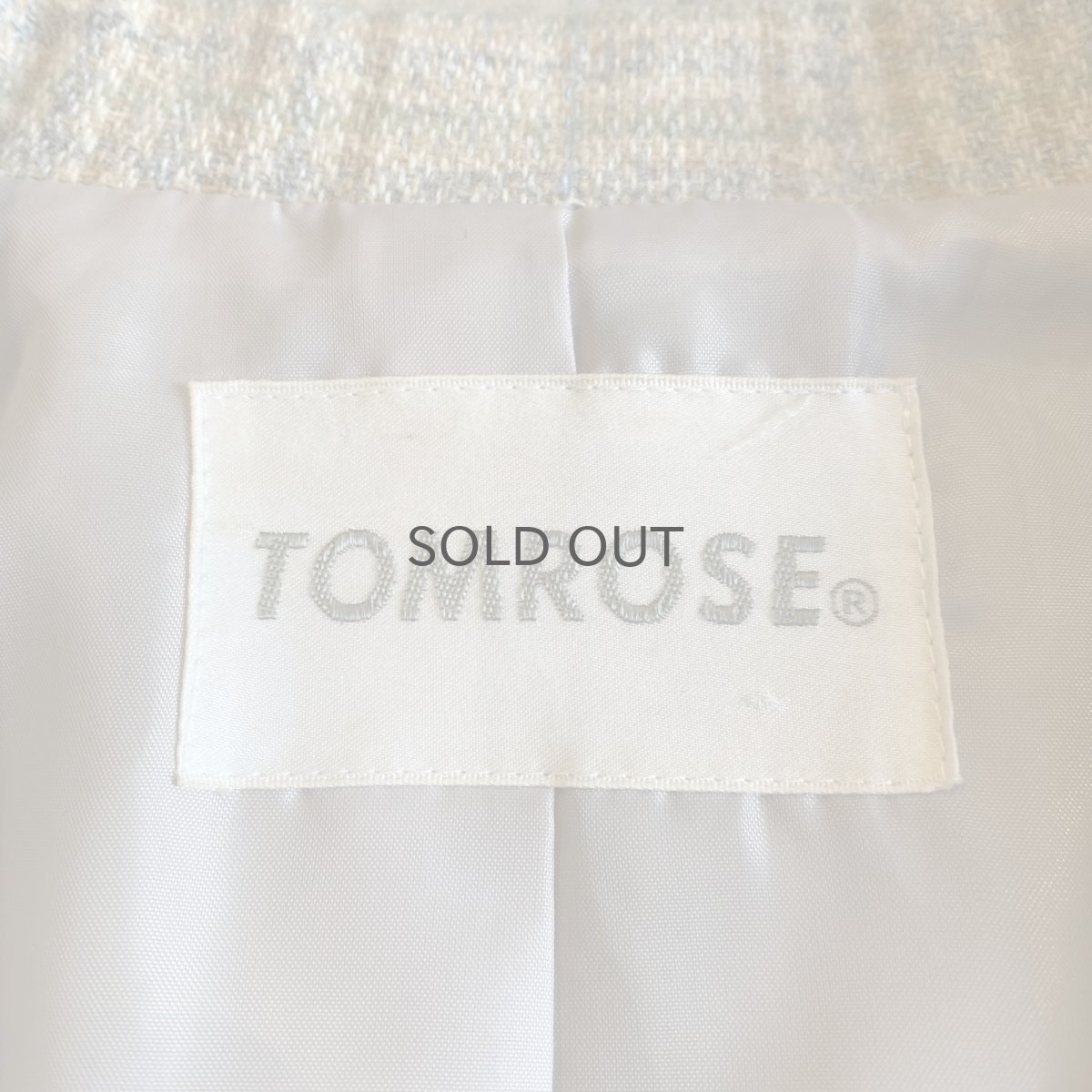 画像12: PALE TONE CHECK PATTERN DESIGN DOUBLE JACKET / Ladies M  (12)