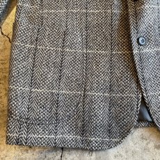画像5: 2TONE COLOR HERRINGBONE PATTERN DESIGN TAILORED JACKET / Ladies L  (5)