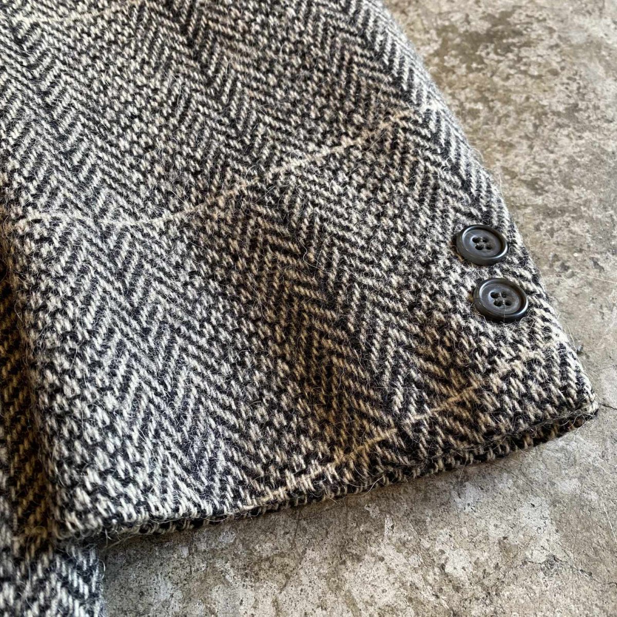 画像6: 2TONE COLOR HERRINGBONE PATTERN DESIGN TAILORED JACKET / Ladies L  (6)