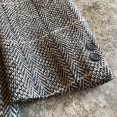 画像6: 2TONE COLOR HERRINGBONE PATTERN DESIGN TAILORED JACKET / Ladies L  (6)