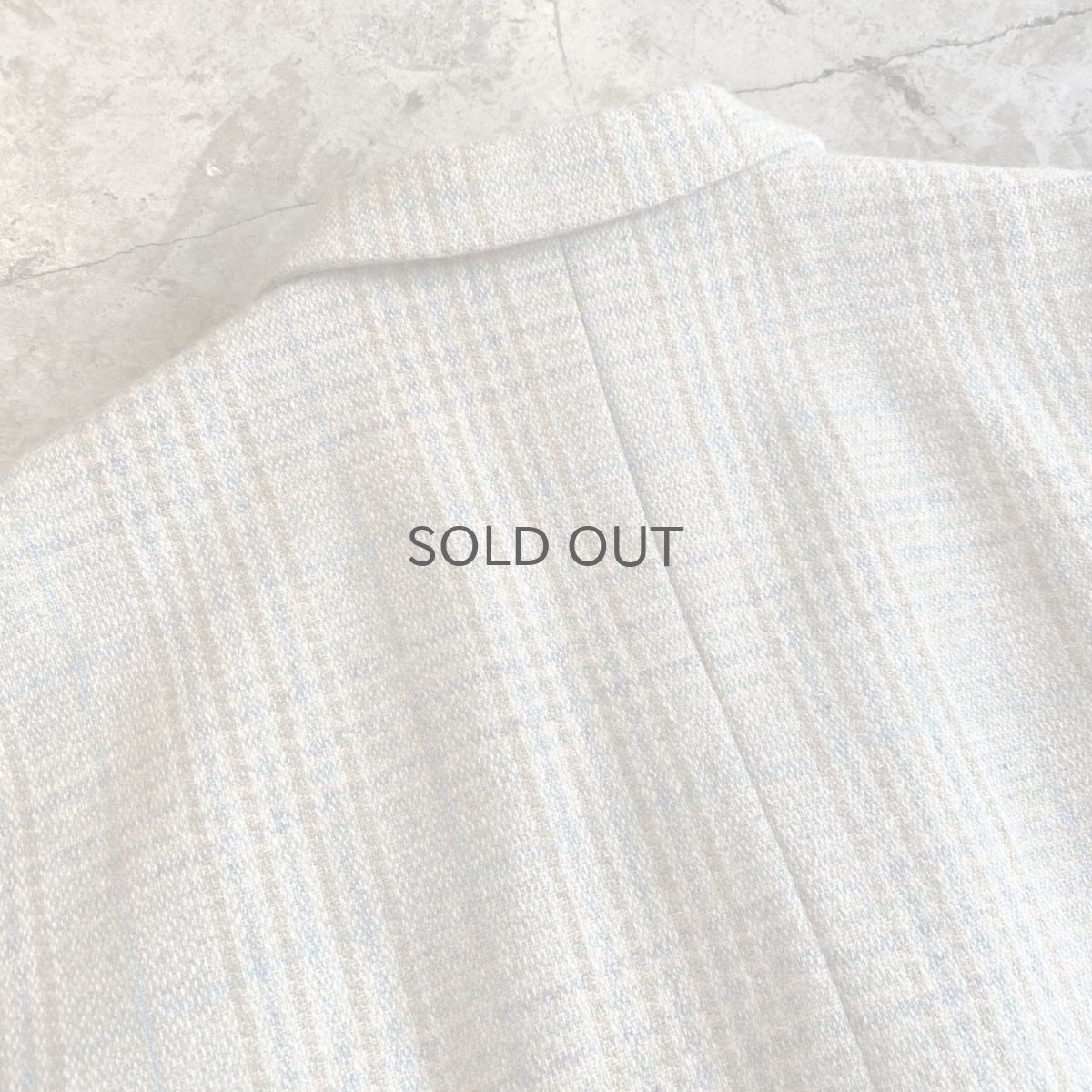 画像9: PALE TONE CHECK PATTERN DESIGN DOUBLE JACKET / Ladies M  (9)