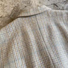 画像9: PALE TONE CHECK PATTERN DESIGN DOUBLE JACKET / Ladies M  (9)