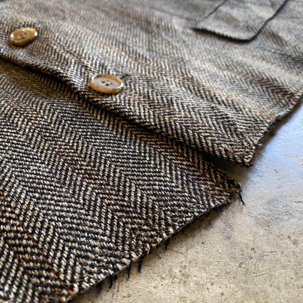 画像11: 【Wiz&Witch】"OUT STITCH" TWEED TAYLOR VEST / OS (11)