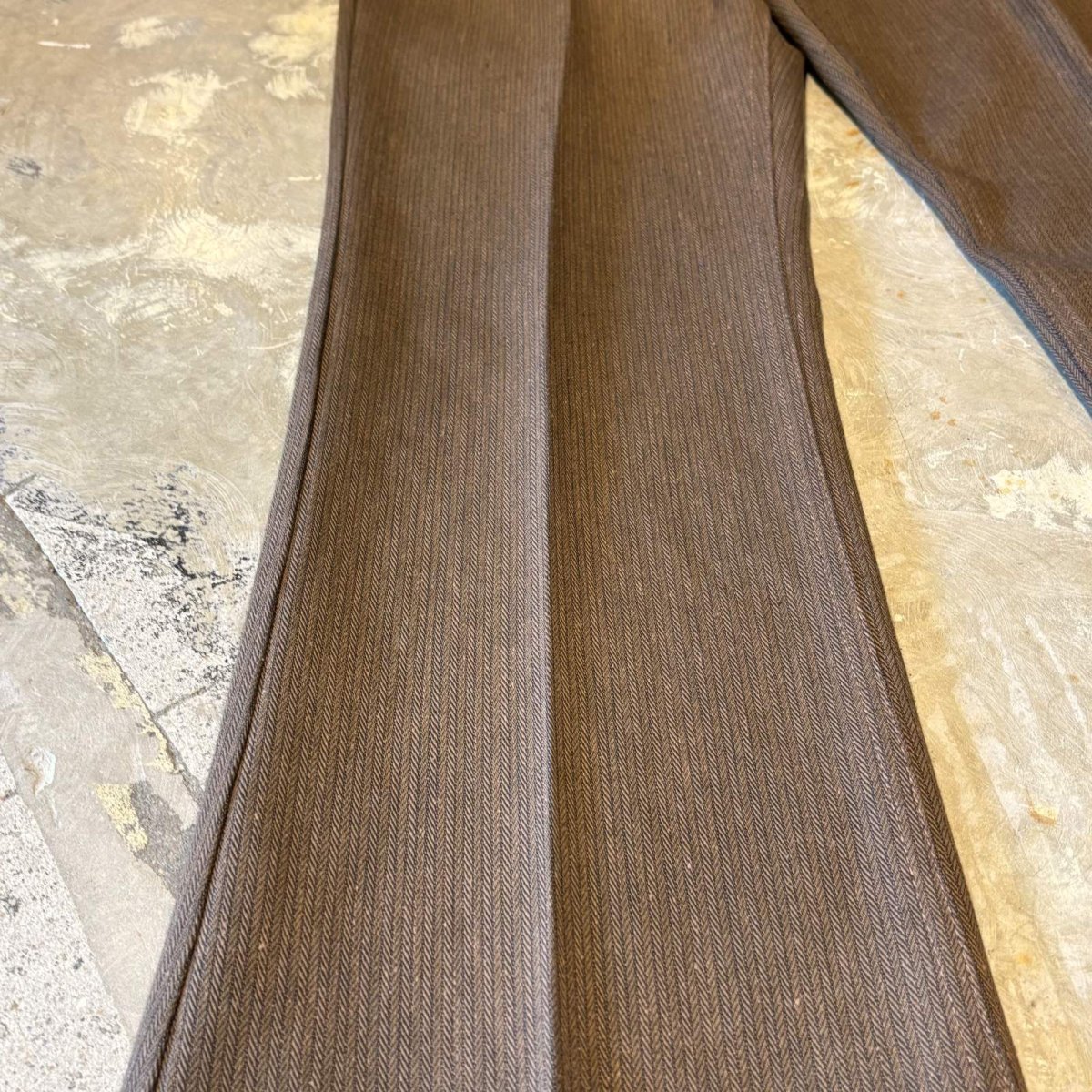 画像7: ~80's【LEE】BROWN COLOR HERRINGBONE PATTERN SLACKS / W30 (7)